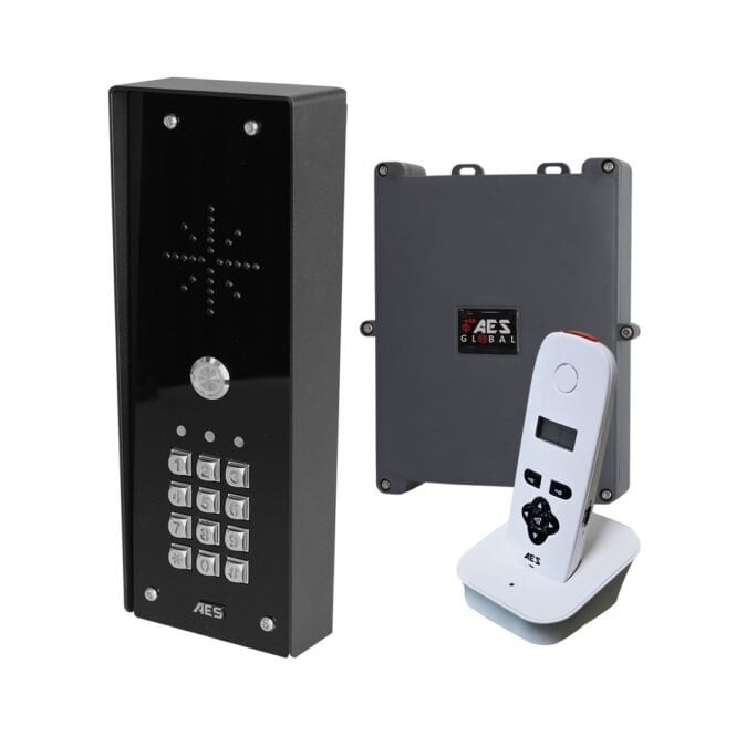AES 603 DECT Audio Intercom in Black Imperial Finish with Keypad