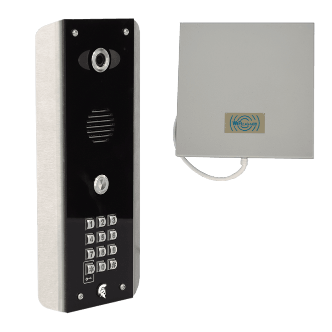 AES Praetorian IP Video Intercom System PRAE-IP-ABK | Black Architectural Finish with Keypad