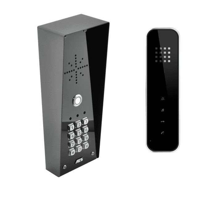 AES Slim Hardwired Audio Imperial Kit SLIM-HF-IMPK (All Black) with Keypad - Handsfree