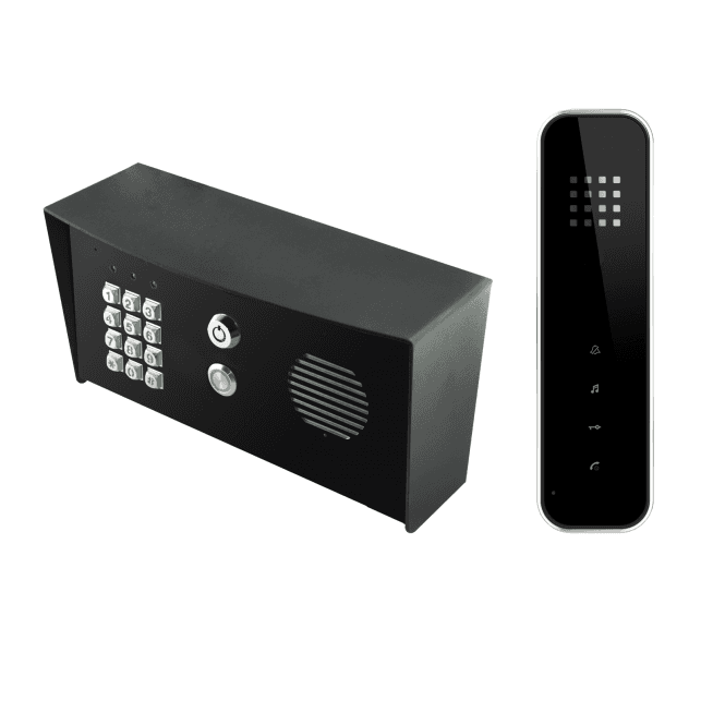 AES Slim Hardwired Audio Imperial Kit SLIM-HF-IMPK-PED (All Black) with Keypad - Handsfree