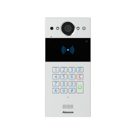 R20KS - Compact IP Door Intercom Unit with Key Pad (Video & Card reader), Surface Mount, Silver