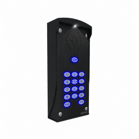 All Black Optimus E1K | 4G LTE Intercom | Single Call Button & Illuminated Keypad