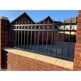 Railing Panel with circles and double top bar (price per metre)