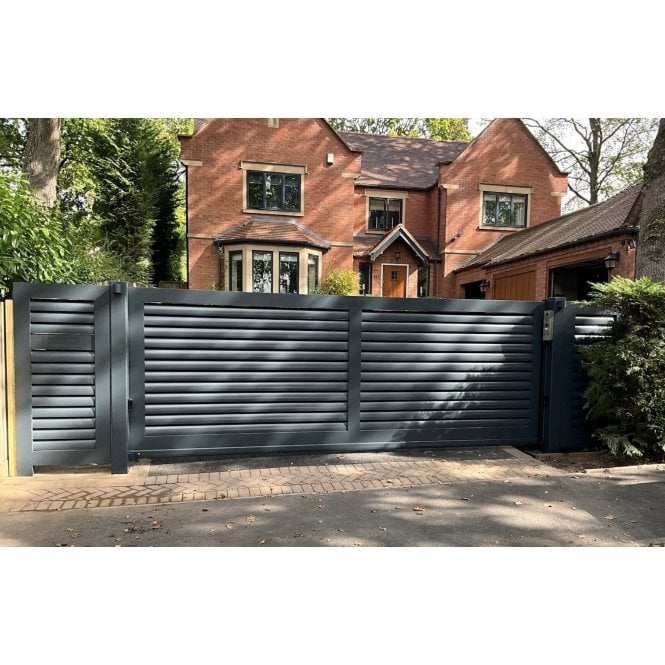 ARDEN GATES The Oval Wing Louvred Aluminium Gate