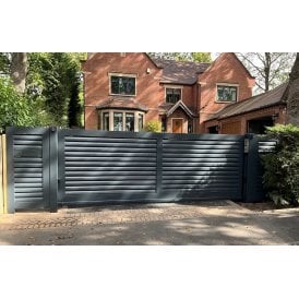 The Oval Wing Louvred Aluminium Gate