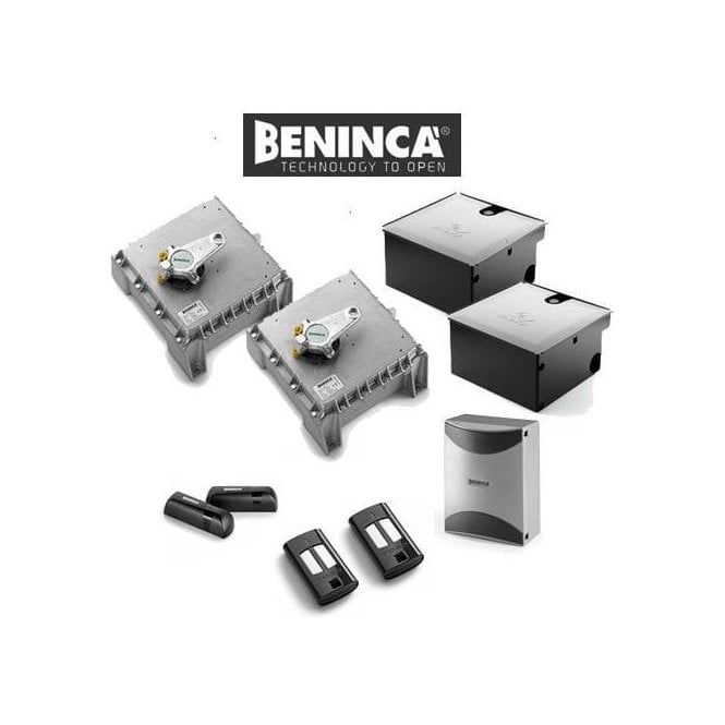 BENINCA KDU.350NVE | 230V Heavy Duty Electro-Mechanical Underground Operator Kit | 3m Leaf with Encoder