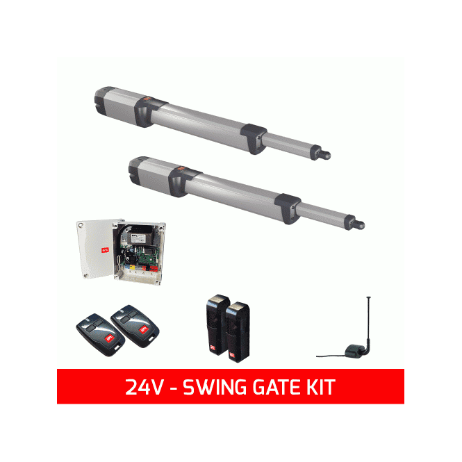BFT Kustos Ultra BT B40 | Long Stroke Twin Kit (24V) | Swing Gates Up to 4m & 500kg