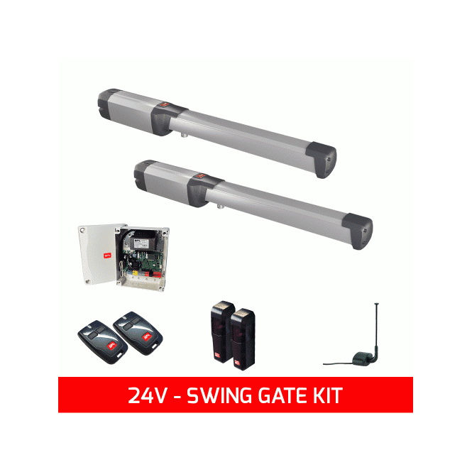 BFT Phobos BT B25 | 2.5m Standard Stroke Twin Kit for Residential Gates