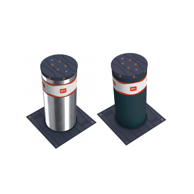 BFT RANCH B Fixed Bollard with LED Light Crown | 500mm/700mm | RAL7015/Stainless Steel