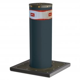 BFT RANCH D Fixed Bollard with LED Light Crown | RAL7015/Stainless Steel
