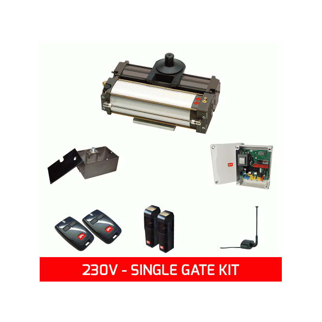 BFT SUB G Single Kit for Gates up to 1.8m | 180° Operation (230V)