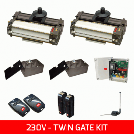 SUB GE Twin Kit for Gates up to 2.5m | 230V Hydraulic Underground Operator 180° Operation Non-Locking