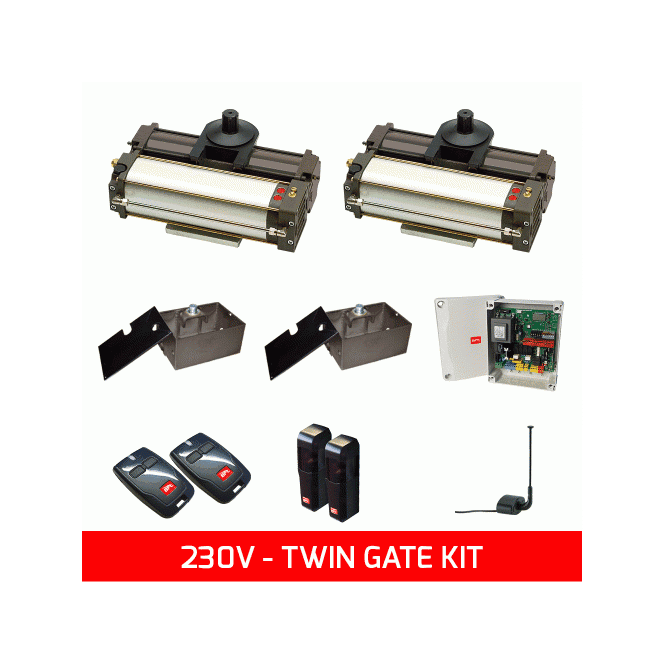 BFT SUB R Twin Kit for Gates up to 1.8m | 230V Hydraulic Underground Operator with Slow Down