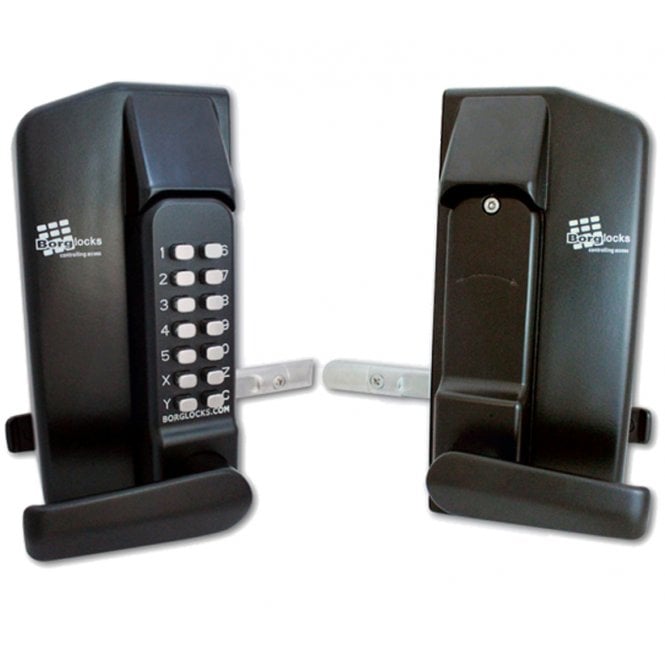 BORG LOCKS BL3400 Metal Gate Lock Lever Handle with Keypad One Side | Plain Inside Handle