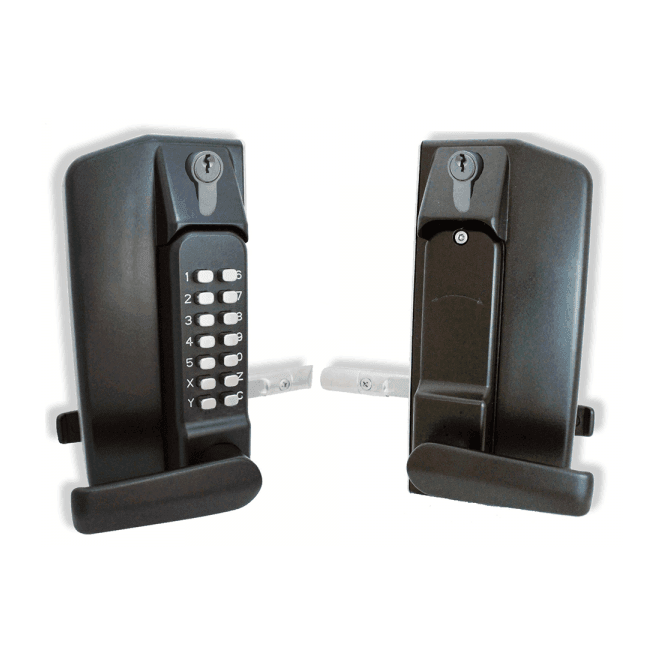 BORG LOCKS BL3400DKO Metal Gate Lock Lever Handle Keypad | Plain Handle Inside with Key Override