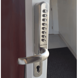 BL6100 | Narrow Stile Heavy Duty Keypad with Double Button Press & Escutcheon for Multipoint Locks