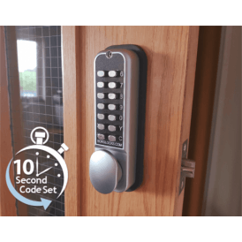 Borg BL2021ECP | Mechanical Gate Lock with Back-to-Back Keypads & 60mm Latch | Satin Chrome Finish
