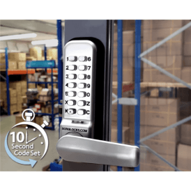 Borg BL2422ECP | Mechanical Gate Lock with Back-to-Back Keypads & 28mm Latch | Satin Chrome Finish