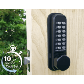 Borg BL2601ECP | Mechanical Gate Lock with Keypad & 60mm Latch | Black Finish