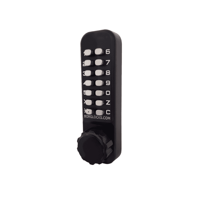 BORG LOCKS Borg BL2621ECP | Mechanical Gate Lock with Back-to-Back Keypads & 60mm Latch | Black Finish