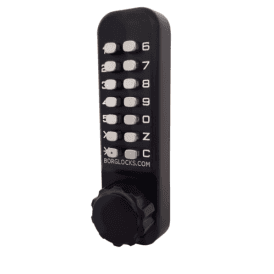 Borg BL2621ECP | Mechanical Gate Lock with Back-to-Back Keypads & 60mm Latch | Black Finish