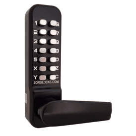 Borg BL4441 | Mechanical Gate Lock with Back-to-Back Keypads & 60mm Latch | Black Finish