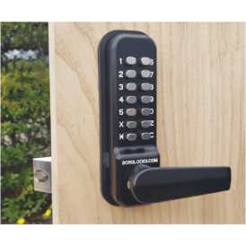 Borg BL4441ECP | Mechanical Gate Lock with Back-to-Back Keypads & 60mm Latch | Black Finish