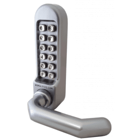 Borg BL5000ECP | Mechanical Gate Lock with Keypad & Free Turning Lever Handle | Satin Chrome Finish