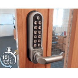 Borg BL5008ECP | Mechanical Gate Lock with Keypad & Push Pad | Satin Chrome Finish