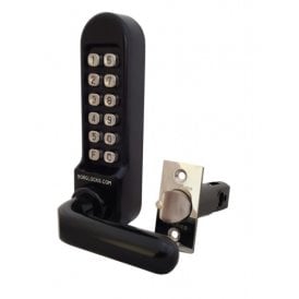 Borg BL5251ECP | Marine Grade Mechanical Gate Lock with Back-to-Back Keypads & 60mm Latch | Black Finish