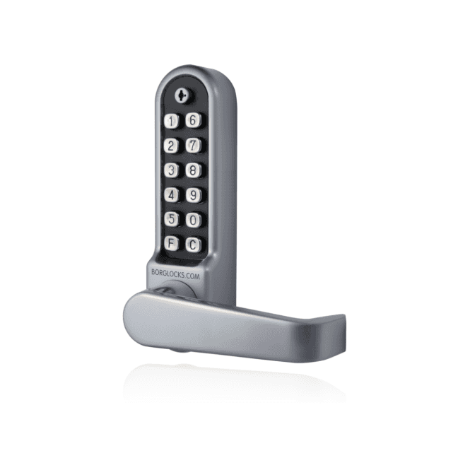 BORG LOCKS Borg BL5402ECP | Mechanical Gate Lock with Keypad & 28mm Latch | Satin Chrome Finish