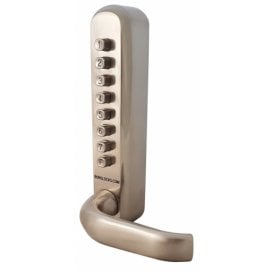 Borg BL6001 | Narrow Stile Mechanical Gate Lock with Keypad & 60mm Latch | Satin Chrome Finish
