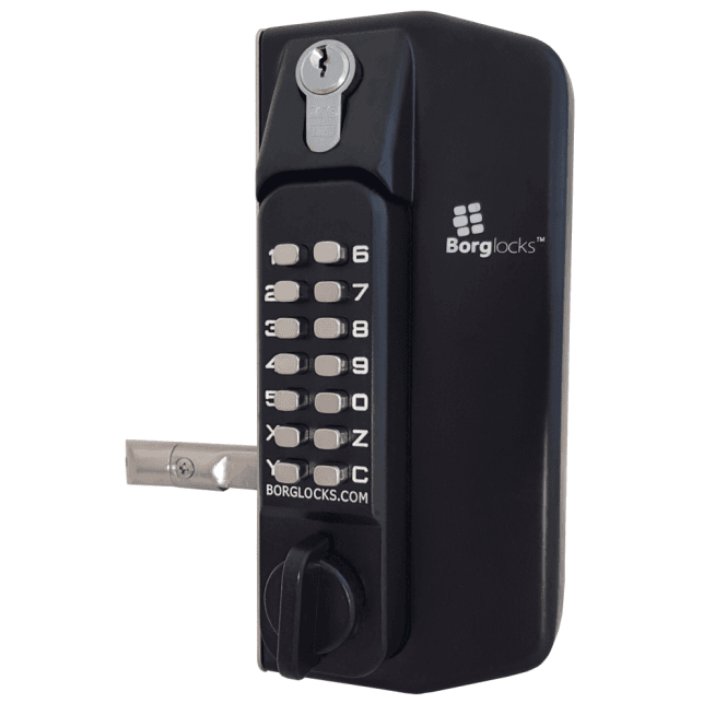 BORG LOCKS Metal Gate Lock Keypad One Side BL3100DKO | Plain Handle Inside | Dead Locking Key Override Both Sides