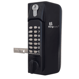 Metal Gate Lock Keypad One Side BL3100DKO | Plain Handle Inside | Dead Locking Key Override Both Sides