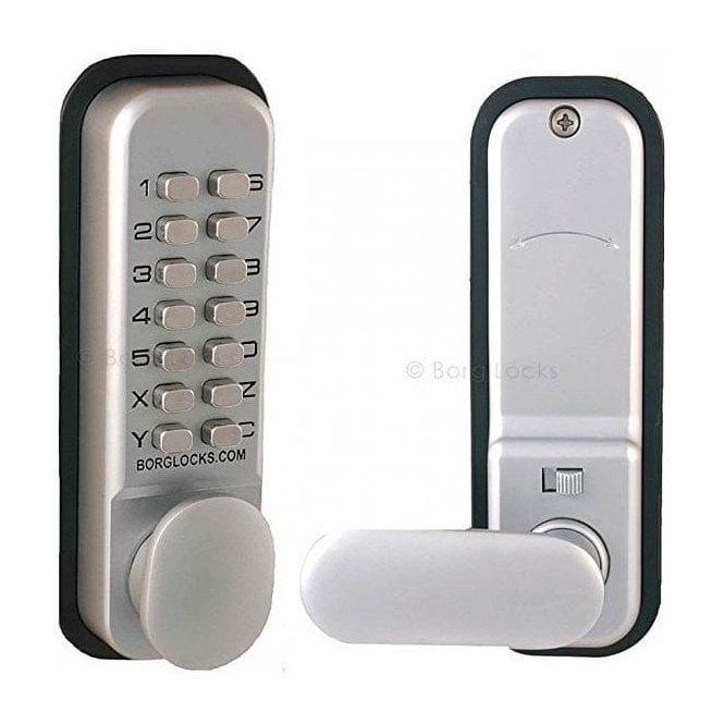 BORG LOCKS SC Thumbturn BL2201 | Keypad with Inside Paddle Handle | Optional Holdback and 60mm Latch