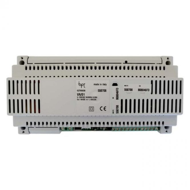 BPT UK VA/01 - System Controller and Power Supply, System X1 | RS232 & USB Programming | DIN Rail Mountable