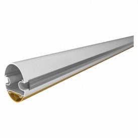 White painted semi-elliptic tubular Aluminium bar 4m G03750