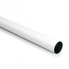 White painted tubular aluminium bar 4.2m G0402