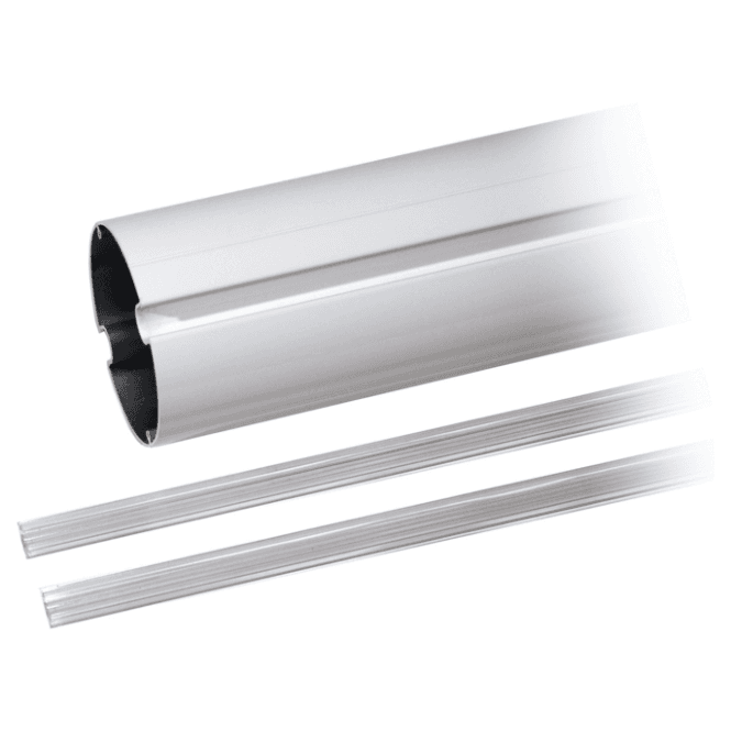 CAME White painted tubular aluminium bar 6m G06000