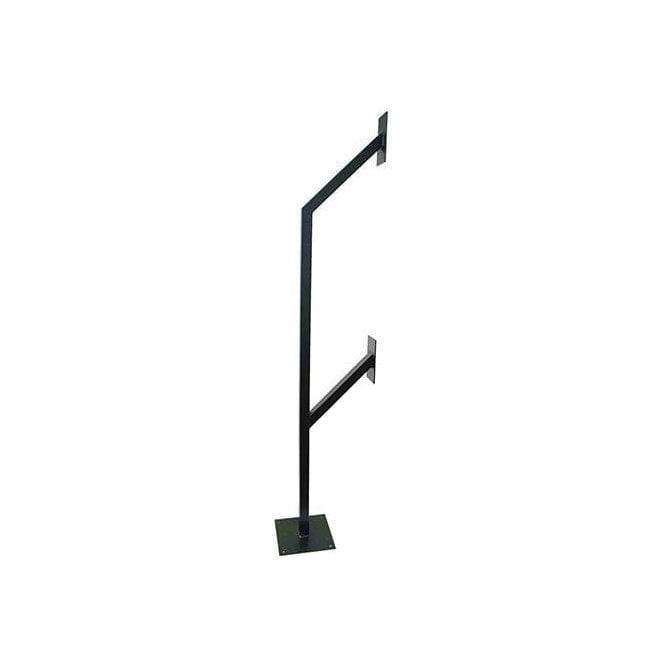 CDVI GNP-2CL | Dual Car/Lorry Post | Powder Coated Black | 50x50x2100mm