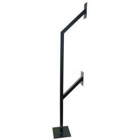 CDVI GNP-2CL | Dual Car/Lorry Post | Powder Coated Black | 50x50x2100mm