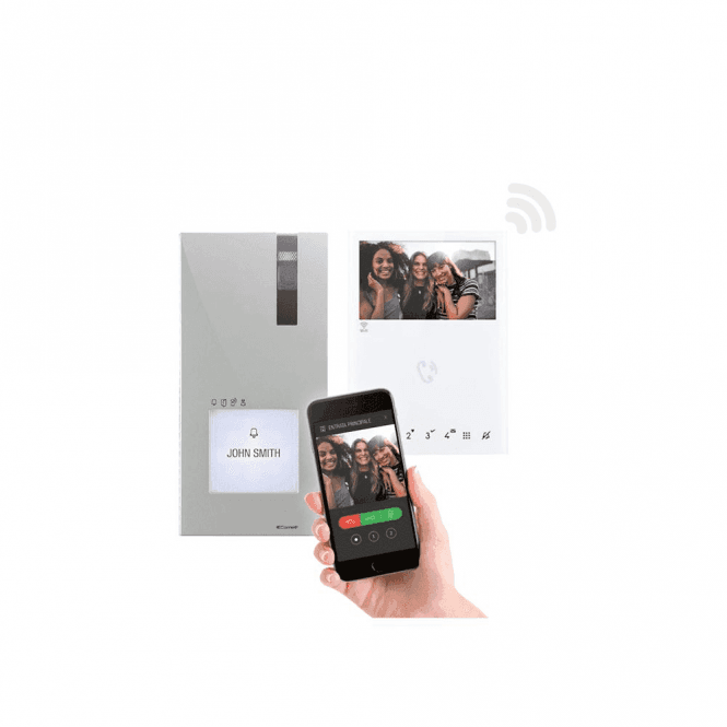 COMELIT 8451V Quadra Kit and Wi-Fi Mini HF | Video Entry System | SBTOP