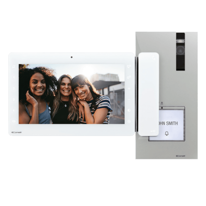 COMELIT 8461X Kit with Quadra & Maxi Monitor | 2-Wire Simplebus Door Entry Monitor Kit