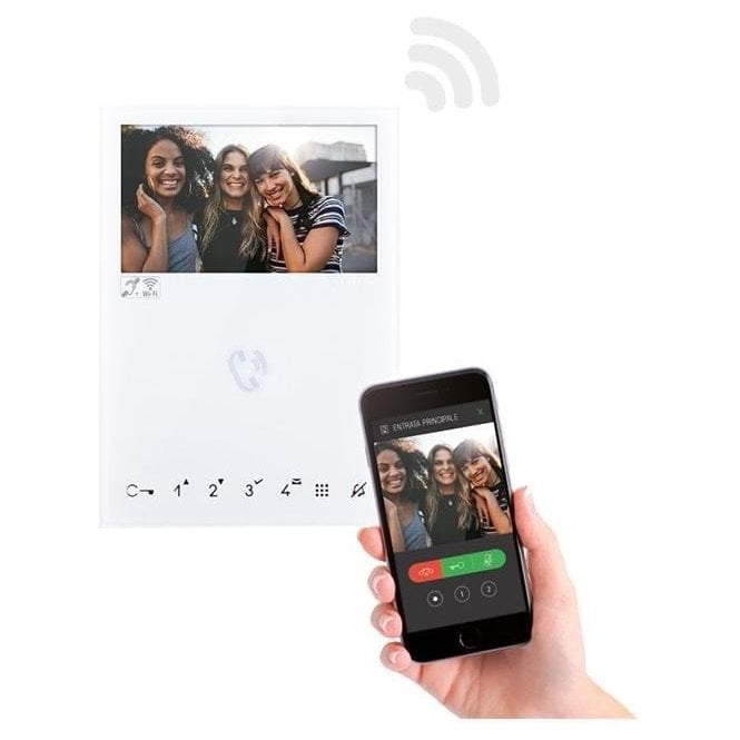COMELIT Mini Monitor 6741W | WiFi Enabled | Hands-Free Wall-Mounted