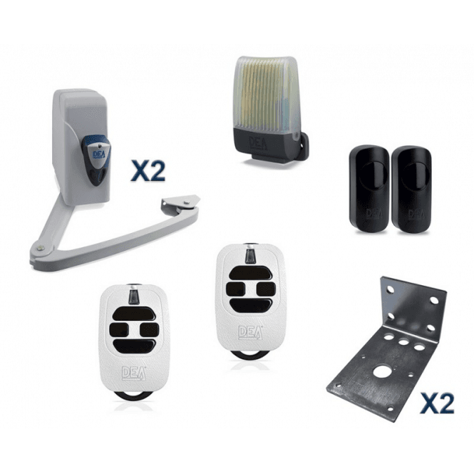 DEA PACK ANGOLO | ANGOLO24NET/1 | 24V Kit for Swing Gates up to 2.3m, 200kg