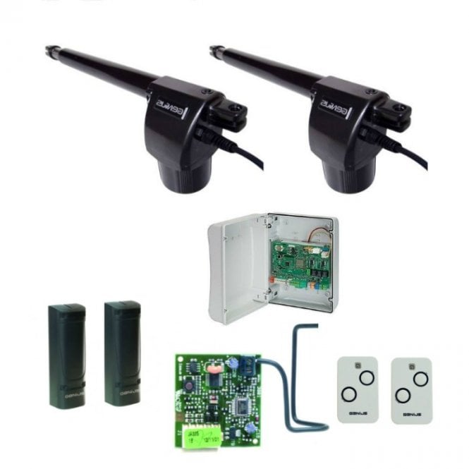 GENIUS AUTOMATION Genius Euro Bat Kit for Swing Gates Up to 4m