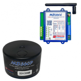 MD360 Wireless Magnetic Field Vehicle Detector | Controller and Puck | 433MHz