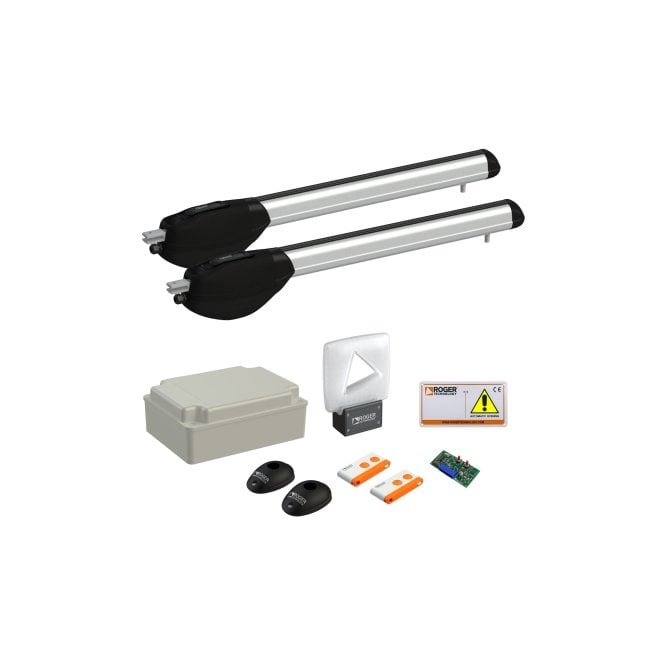 ROGER TECHNOLOGY R20 Pair Kit (230V) | Electromechanical Operator for Swing Gates | Up to 3.5m