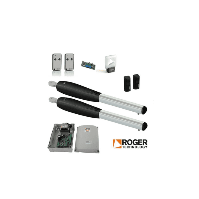 ROGER TECHNOLOGY SMARTY Brushless Double | Swing Gate Kit | For Heavy-Duty Applications