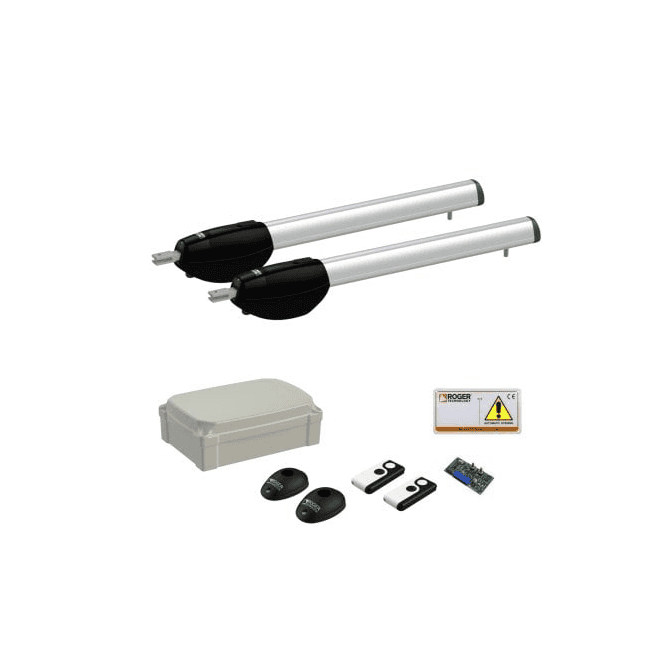 ROGER TECHNOLOGY Swing Gates Pair Above Ground Kit | BE20 Brushless